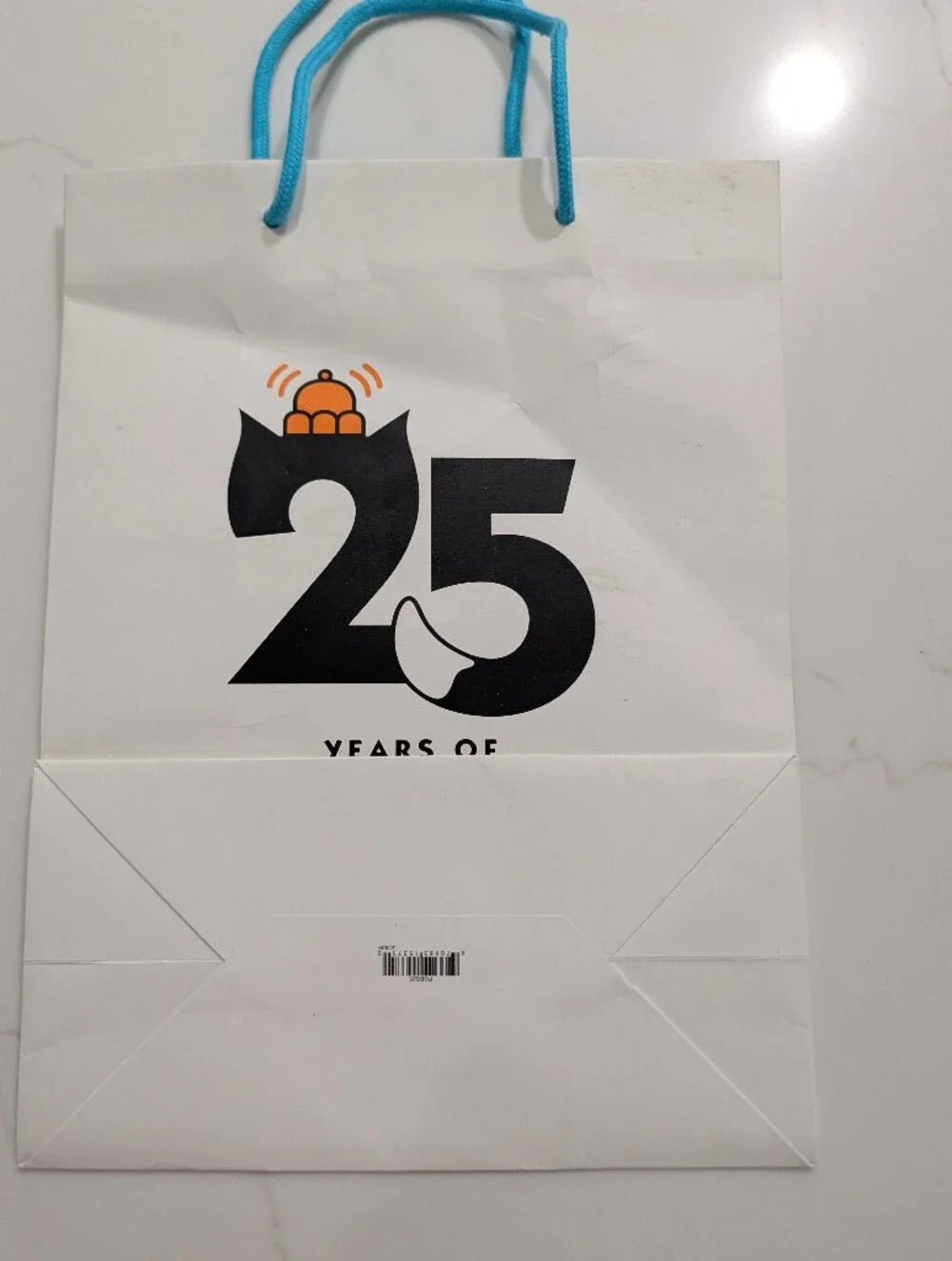 Jellycat White & Turquoise 25th Anniversary Gift Bag {Never Used}